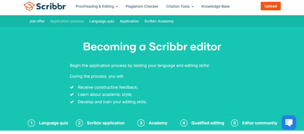 Scribbr proofreading and editing jobs