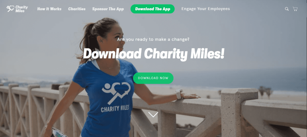 Charity Miles walking app